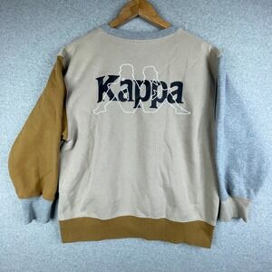 Kappa Sweatshirt Mens Large Brown Colorblock Gu Collaboration People On The Move